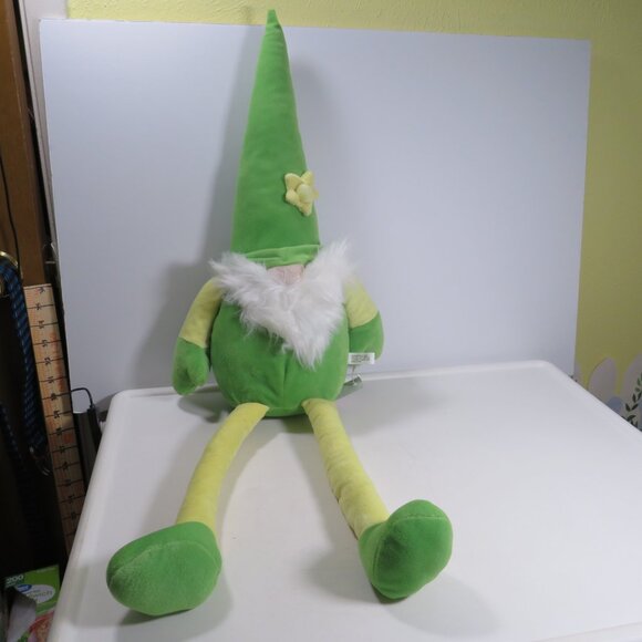 Green Gnome 31" Large, MAKES NOISES, No Batteries needed Plush - Picture 1 of 10
